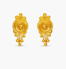The 22K Decorated Wheel Earring